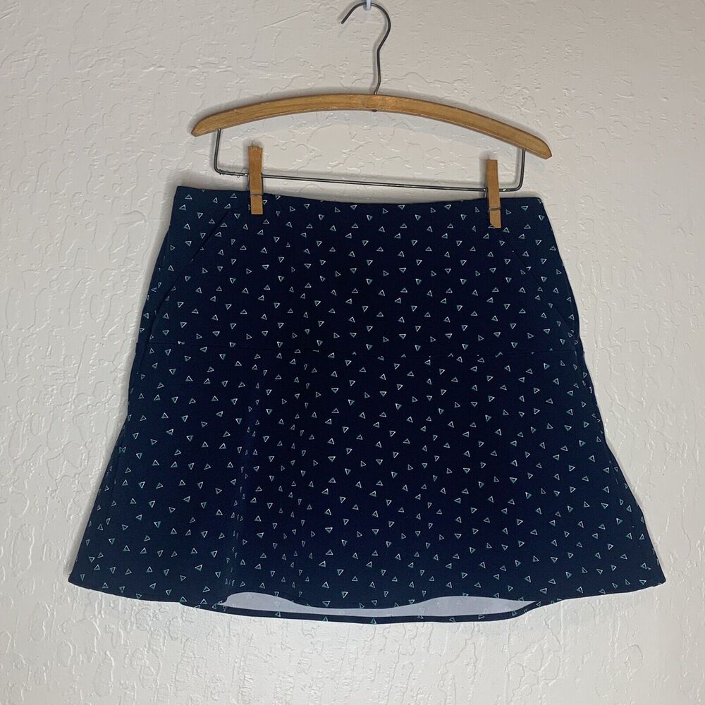 Ralph Lauren Polo Golf Navy Blue Triangle Print Skort Skirt
